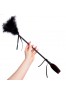 Feather tickler and riding crop - Black