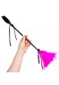 Feather tickler and riding crop - Fushia