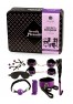 Secret Bondage kit : 8 pieces black and purple set 6197