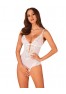 Heavenlly crotchless Teddy - White