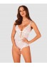 Heavenlly crotchless Teddy - White