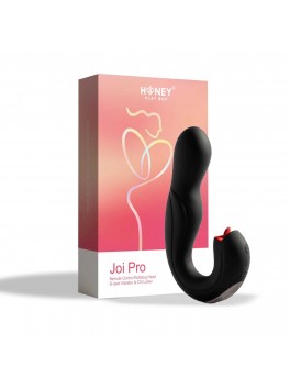 Joi Pro 2 Black - Vibrateur - lécheur de clitoris rotatif à tête télécommandée pour le point G