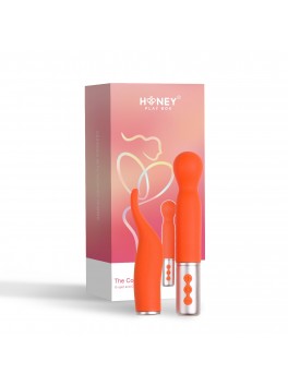 The naughty collection interchangeable heads vibrator Orange