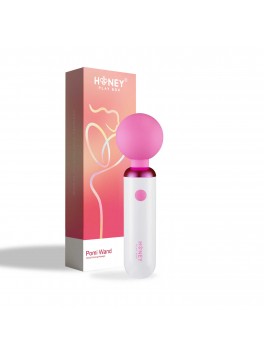 Pomi Wand- Powerful Mini Wand Vibrator White and pink