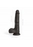 Idalis - Vibrating Thrusting Dildo 20.3 cm - Black