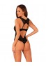 Donna Dream Crotchless Teddy Black