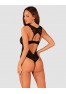 Donna Dream Crotchless Teddy Black