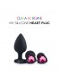 My Silicone Heart Plug - Pink gem