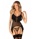 Sherila corset and thong black