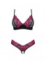Rosenty 2 pieces crotchless Set - Black 