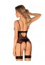 Rosenty corset and thong - Black