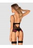 Rosenty corset and thong - Black