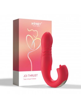 JOI THRUST rouge - Vibromasseur point G - lèche-clitoris - va et vient contrôlé par application