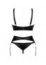 Armares 3-pcs crotchless set - Black