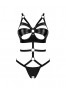 Armares crotchless teddy black
