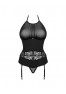 Serafia corset and thong - Black