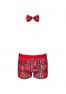 Mr Merrilo - Boxer shorts and bow tie Red