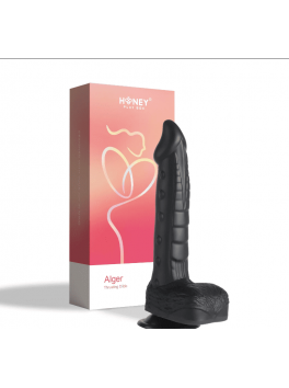 Alger - Dildo with thrusting and vibrating 20,30 cm - Black