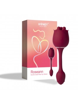 Roseann - Vibromasseur en forme de rose à double extrémité