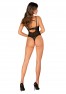 Roxelia crotchless teddy black