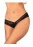 Medilla crotchless thong black