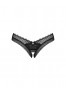 Medilla crotchless thong black