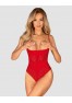Ingridia crotchless teddy - Red