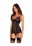 Glandez corset and thong - Black