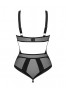 Chic Amoria crotchless teddy - Black