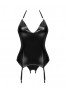 Viranes corset et string - Noir