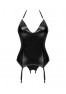 Viranes corset et string - Noir