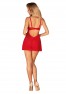 Chilisa babydoll et string - Rouge