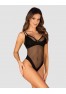 Nesari crotchless teddy - Black