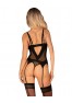 Nesari corset and thong - Black