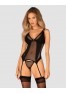 Nesari corset and thong - Black