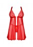 Elianes babydoll et string - Rouge