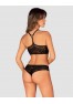 K103 top and panties Set - Black