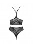 K103 top and panties Set - Black