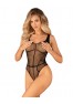 B336 crotchless teddy - Black