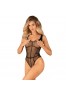 B336 crotchless teddy - Black