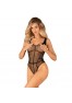 B336 crotchless teddy - Black