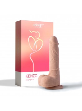 Kenzo gode réaliste vibrant et va et vient avec appli 24 cms - Chair