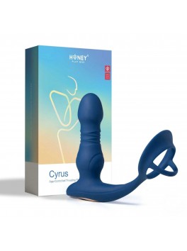 Cyrus - Vibromasseur de prostate va et vient contrôlé par application - Bleu