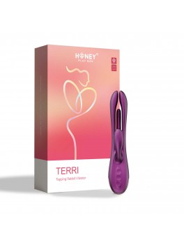 Terri App controlled tapping Rabbit Vibrator - purple