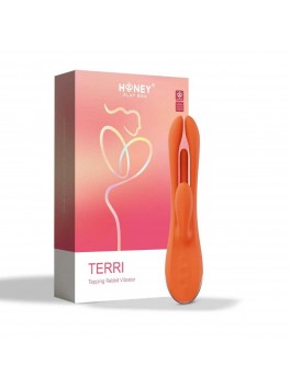 Terri App controlled tapping Rabbit Vibrator - orange