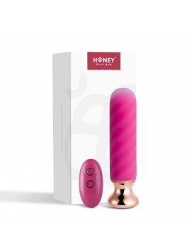 Rose twister vibrating anal plug and remote - Pink