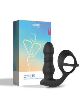 CYRUS App Controlled Thrusting Prostate Massager with Cock Ring - Black