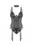 Donarella corset and thong - Black