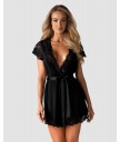 810-PEI-1 Peignoir - Black