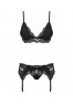 810-SEG-1 Lingerie set black 3 pieces